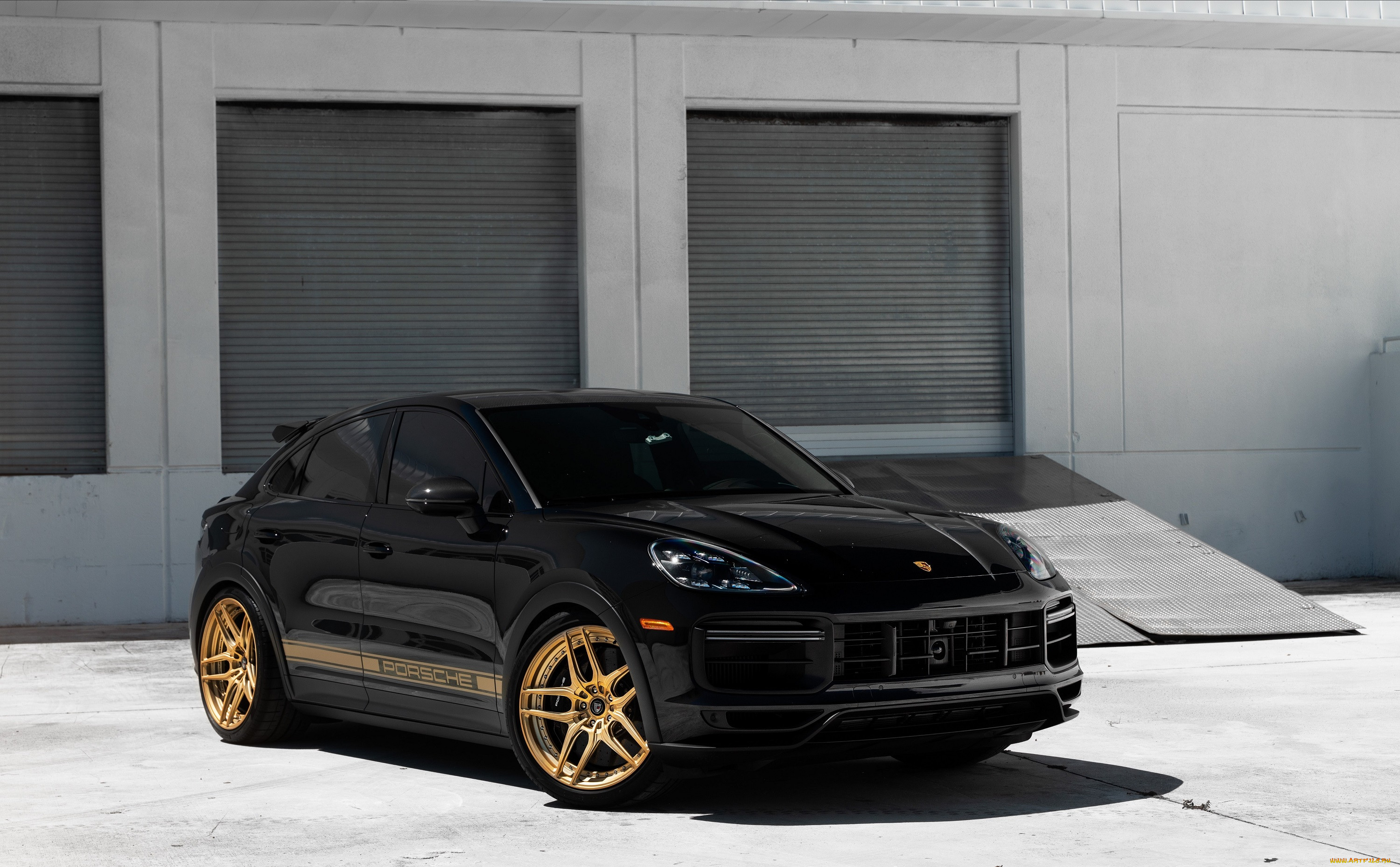 , porsche, black, cayenne, coupe